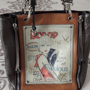 Brighton Fashionista leather bucket bag